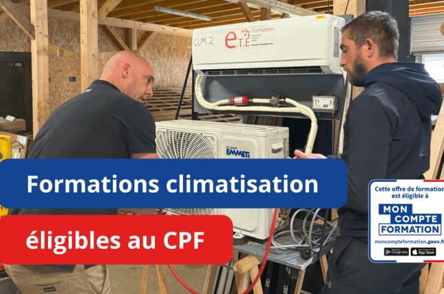 Formations climatisation avec cpf