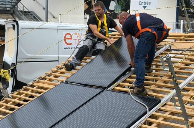 formation pose de panneaux photovoltaïques